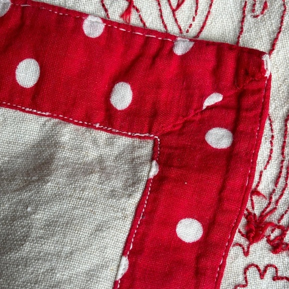 Antique Handstitched Hungarian Religious Table Runner.  1900c. 63”x24” In Size. - Picture 9 of 10